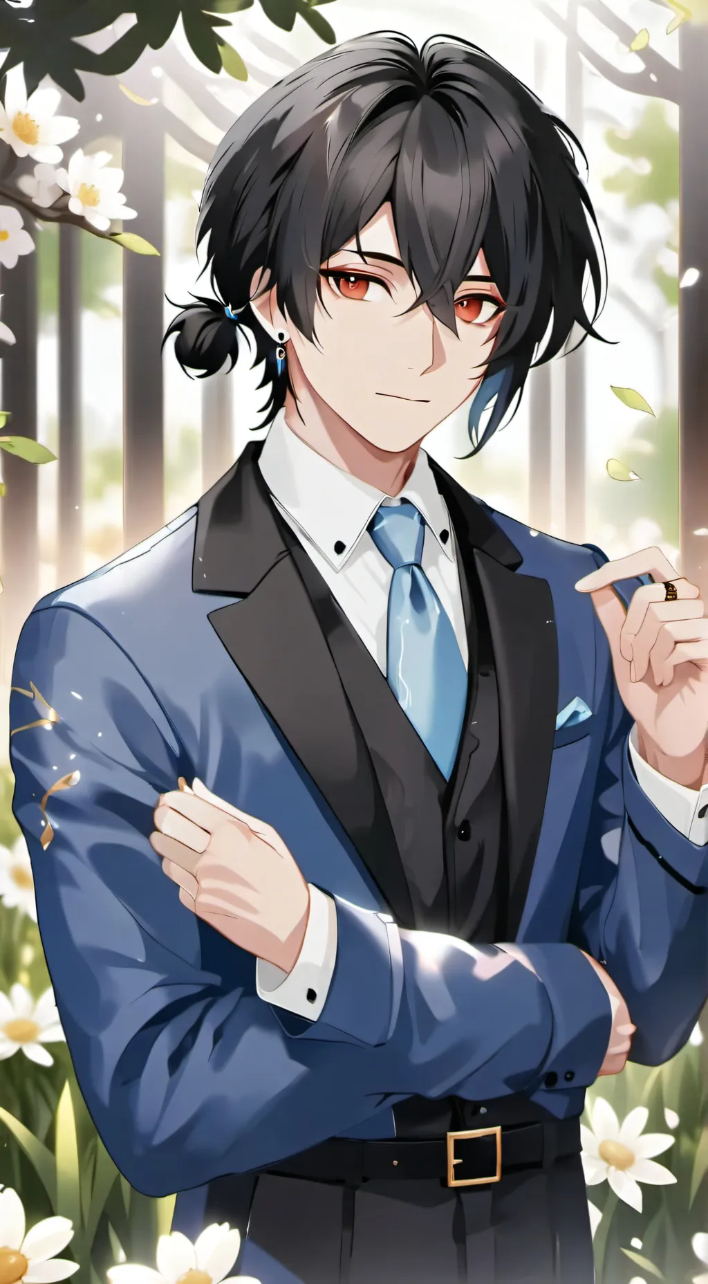 ai character: El alfa y el omega background