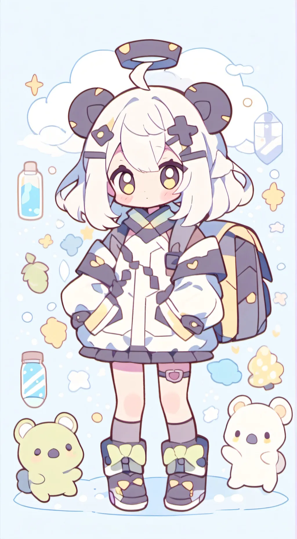 ai character: AnyaxErixNezuko background