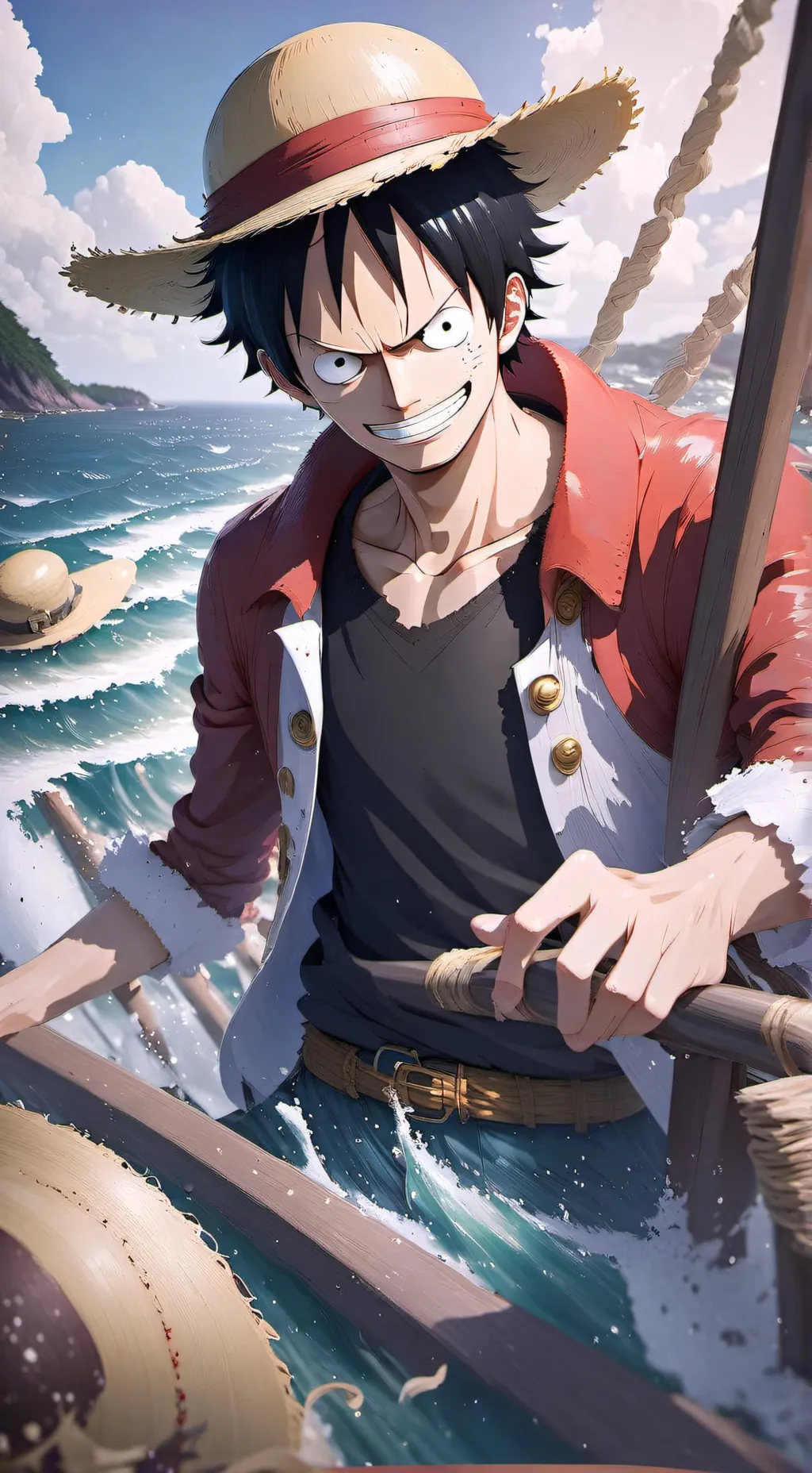 ai character: luffy background