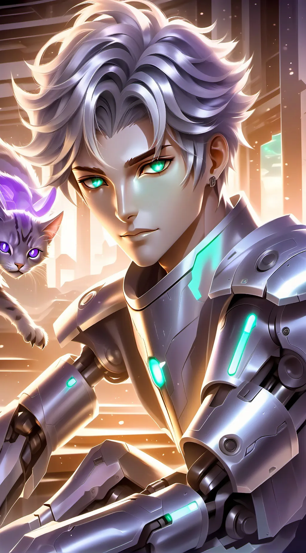 ai character: Féline background