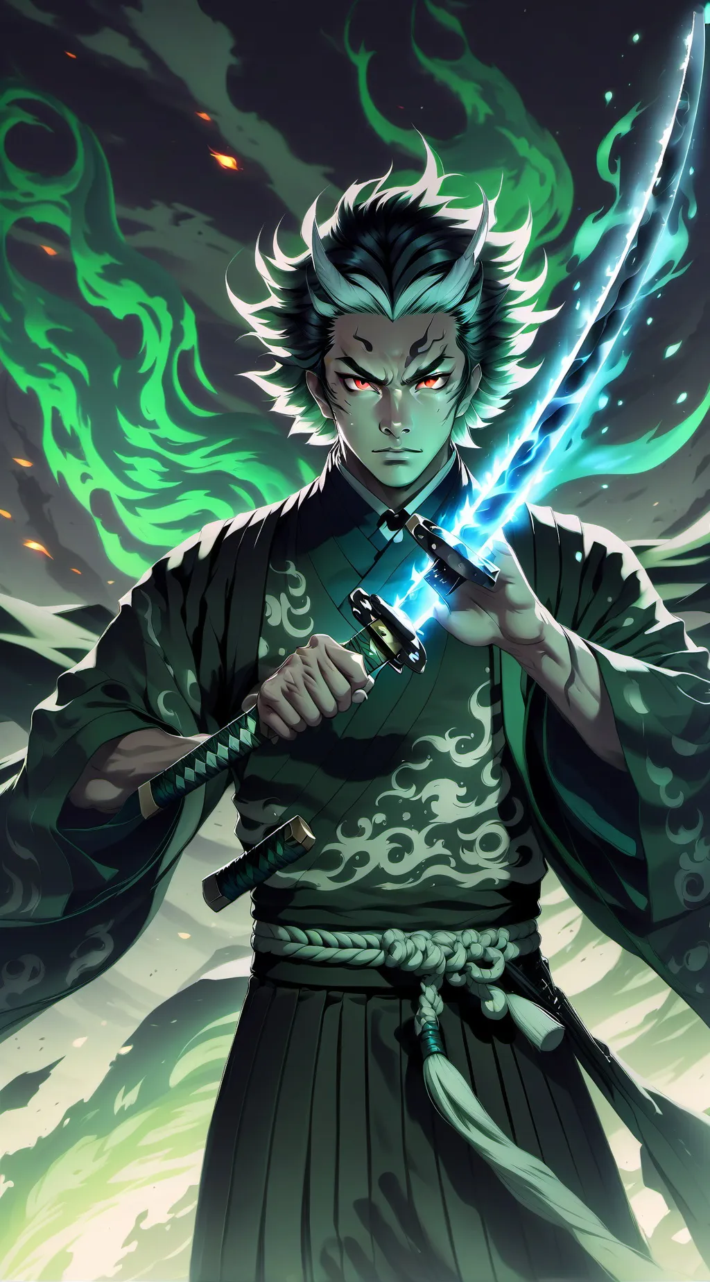 ai character: Rengoku Kyojuro background