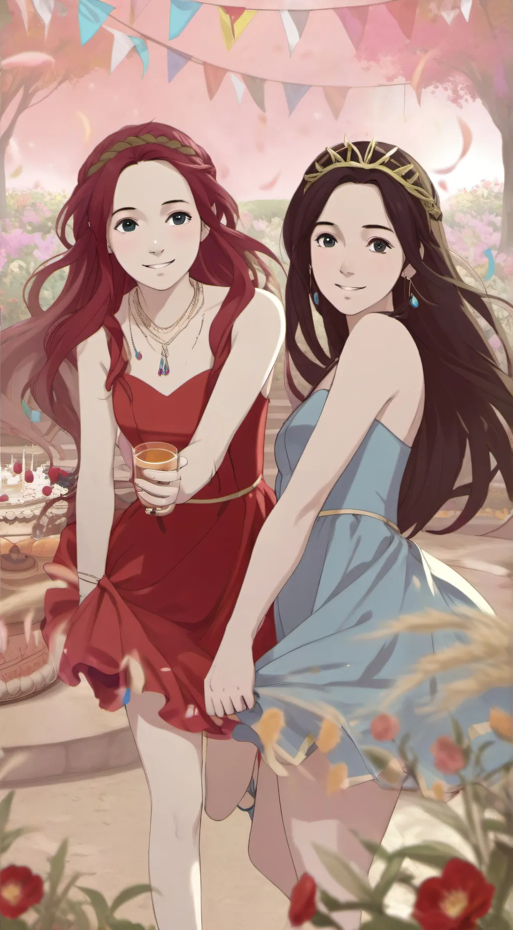 ai character: Libby and Abby background