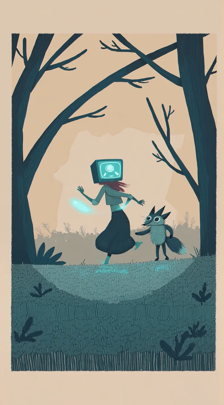 ai character: TelevisionFox!? background