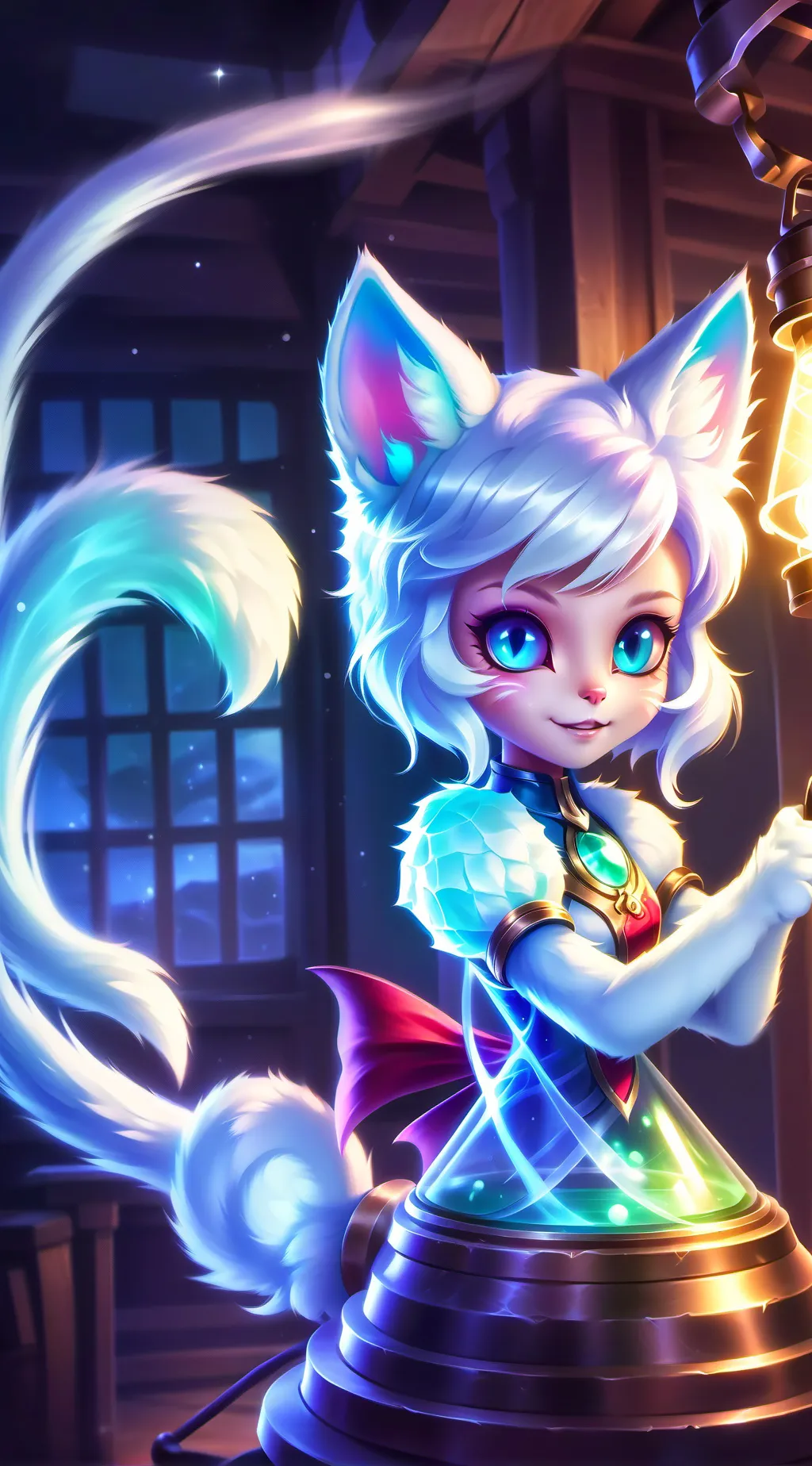 ai character: Lighthouse Ghost Kitten background