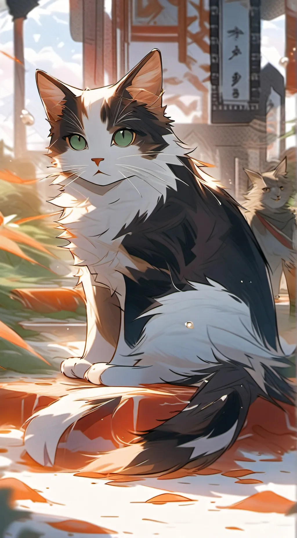 ai character: adbandonned kitty background