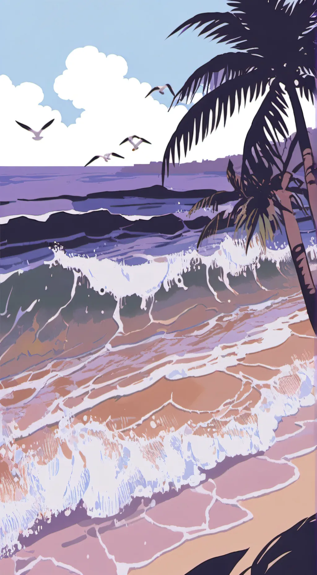 ai character: Beach JJK background