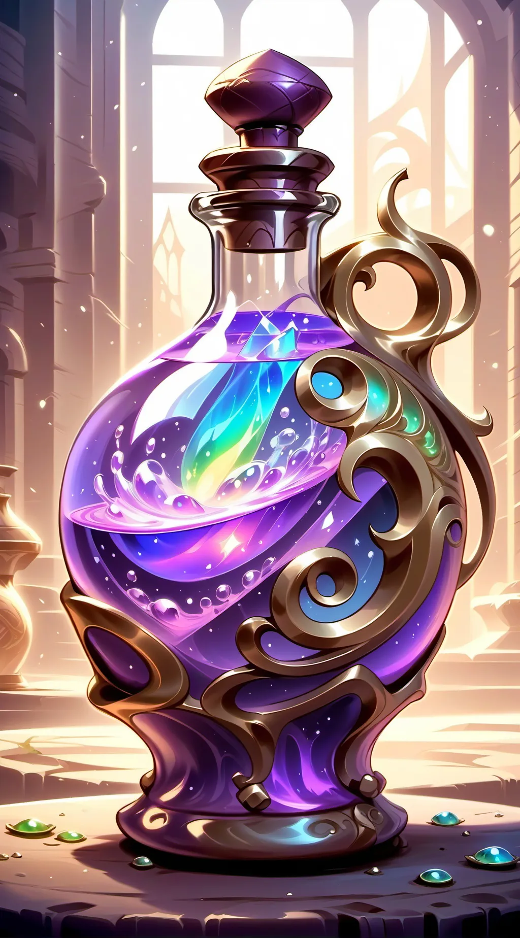 ai character: Extra thicc potion background