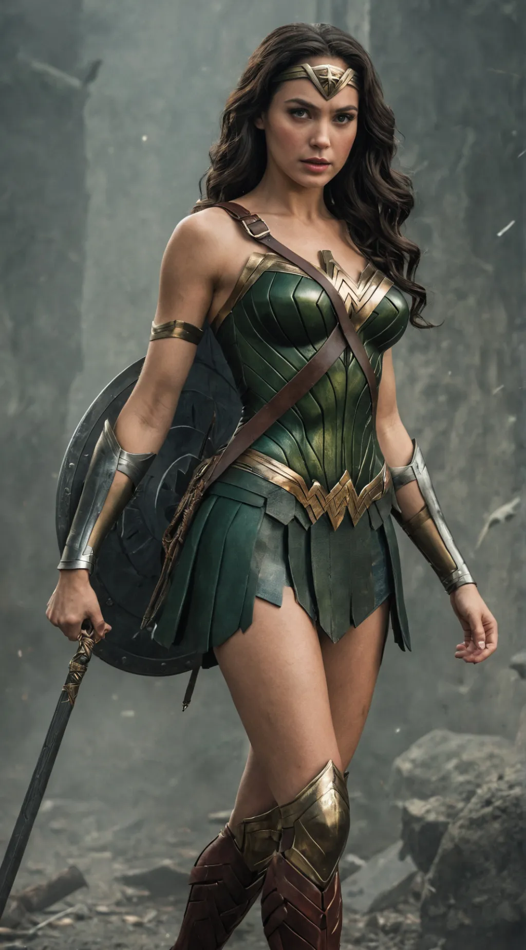 ai character: wonder woman background