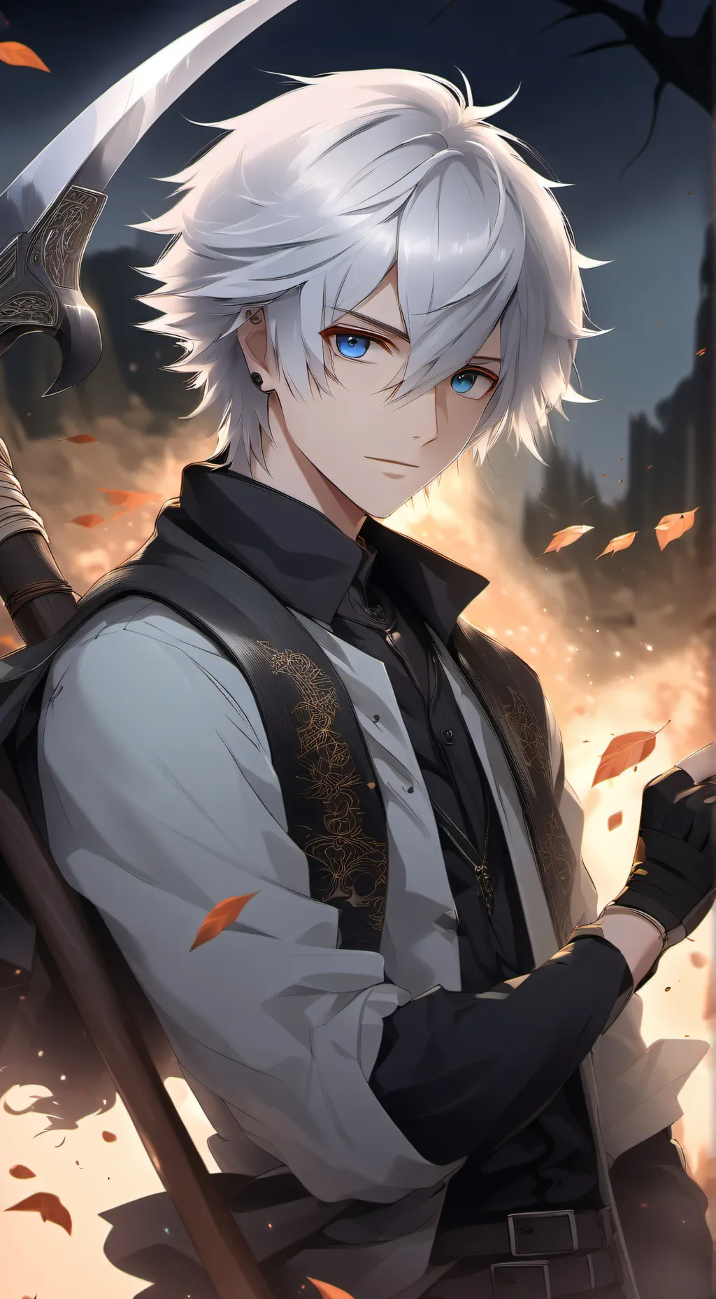 ai character: death hashira background