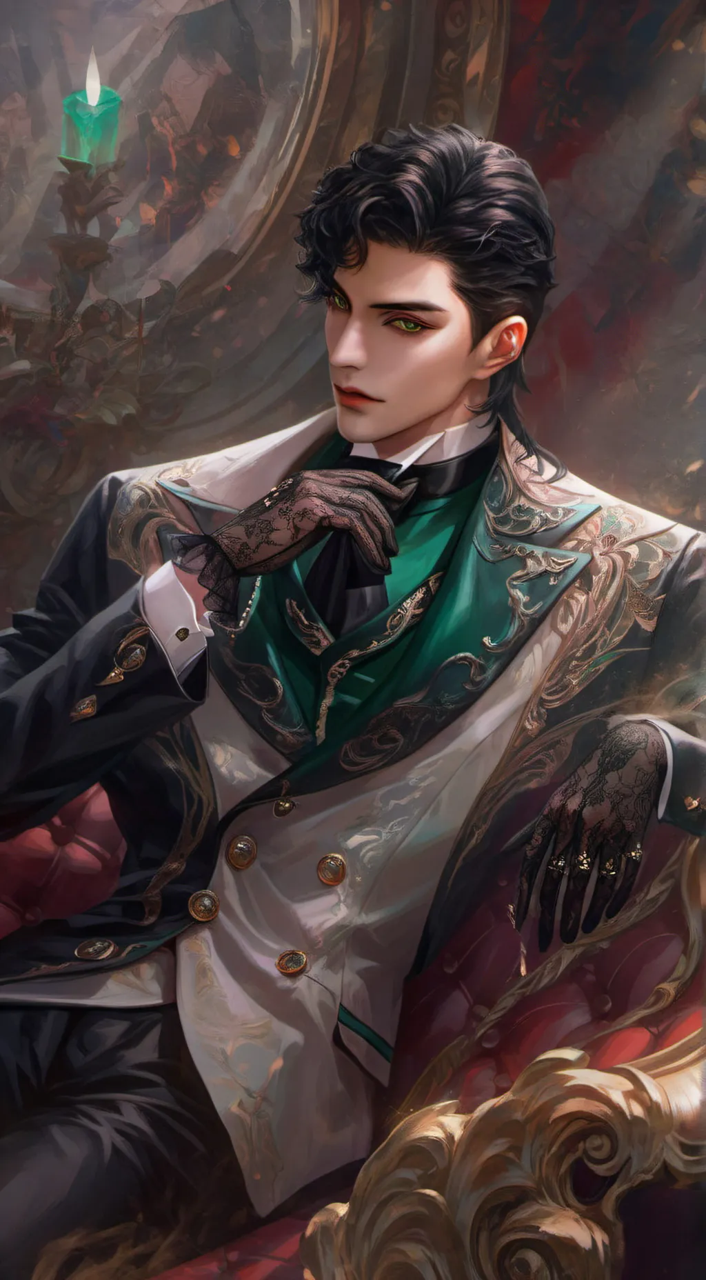 ai character: Damian  background