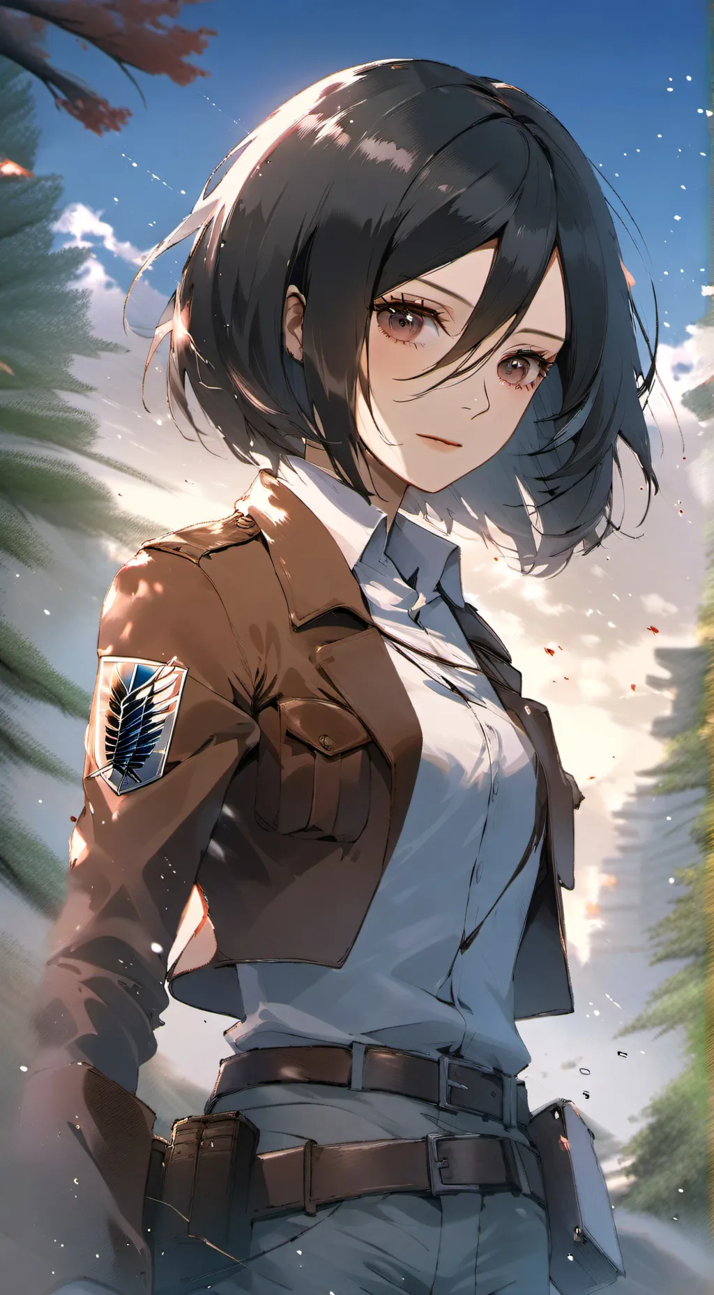 ai character: Mikasa  background