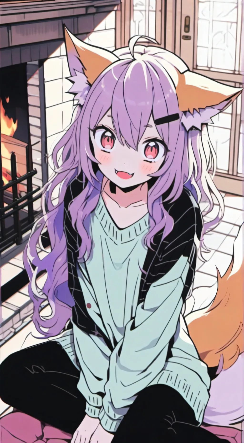 ai character: Nekozuko Spirit background
