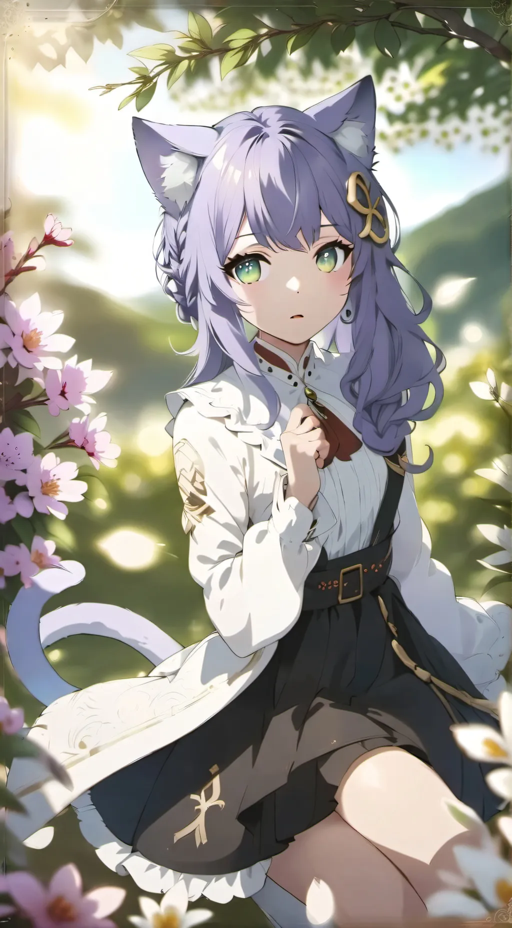 ai character: Moonlight background