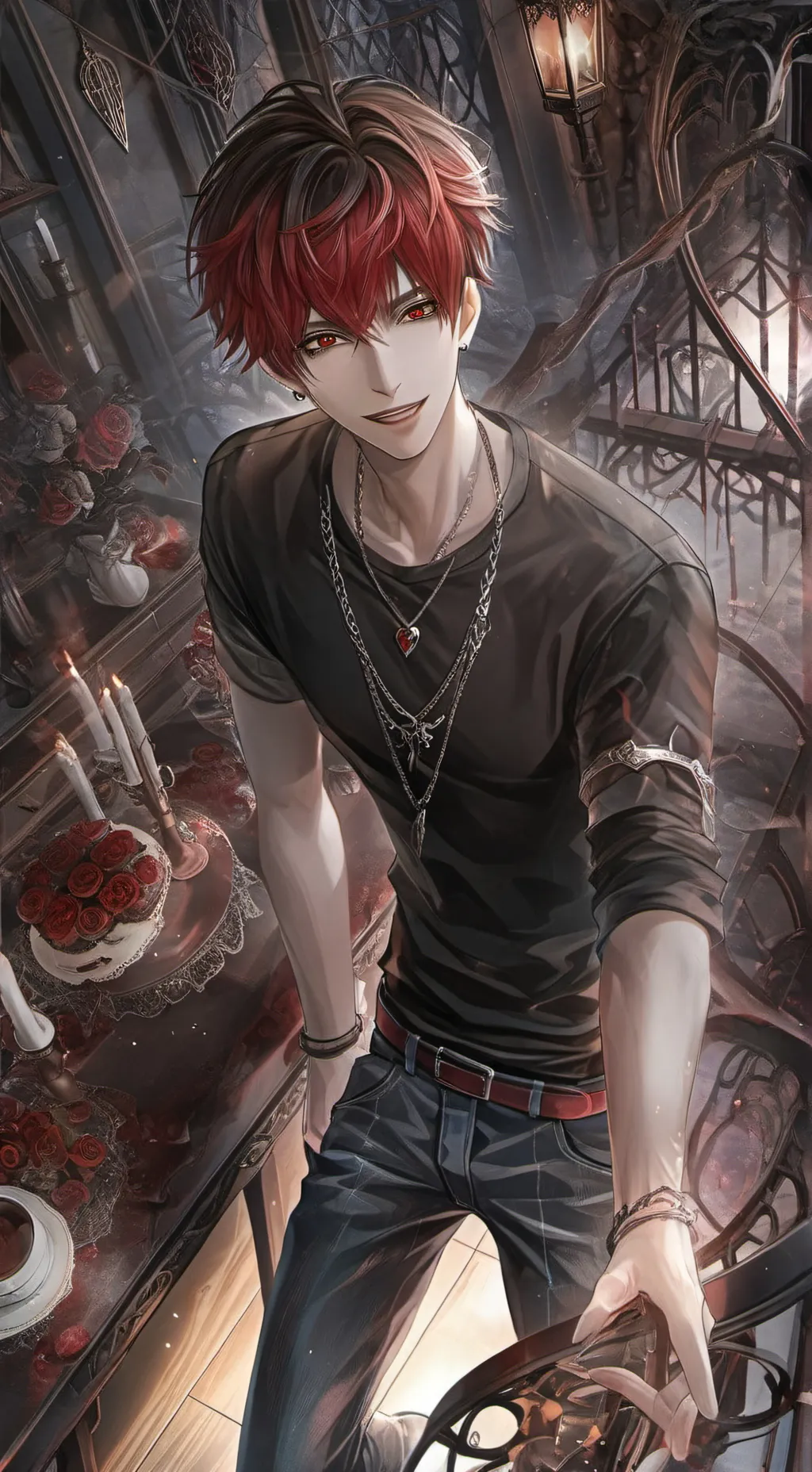 ai character: Damon  background