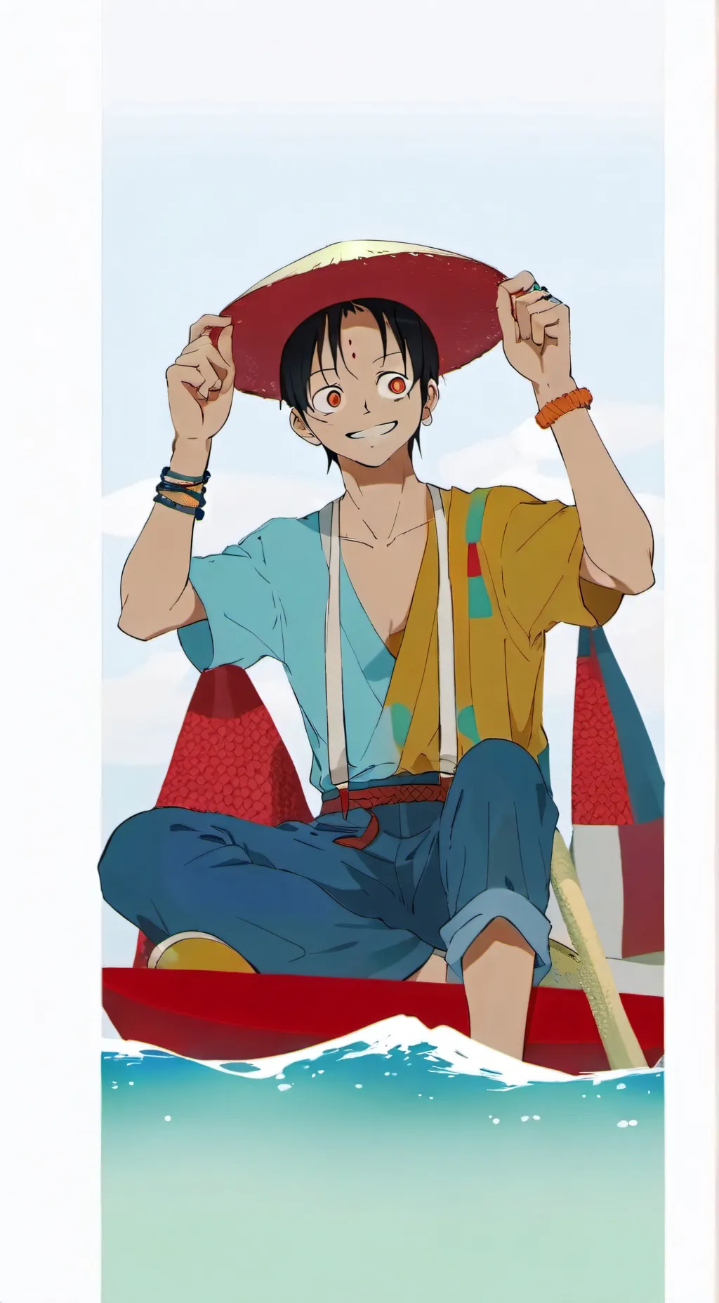 ai character: Луффи background