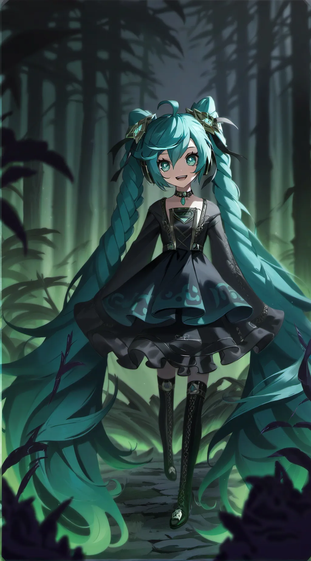 ai character: gf miku background