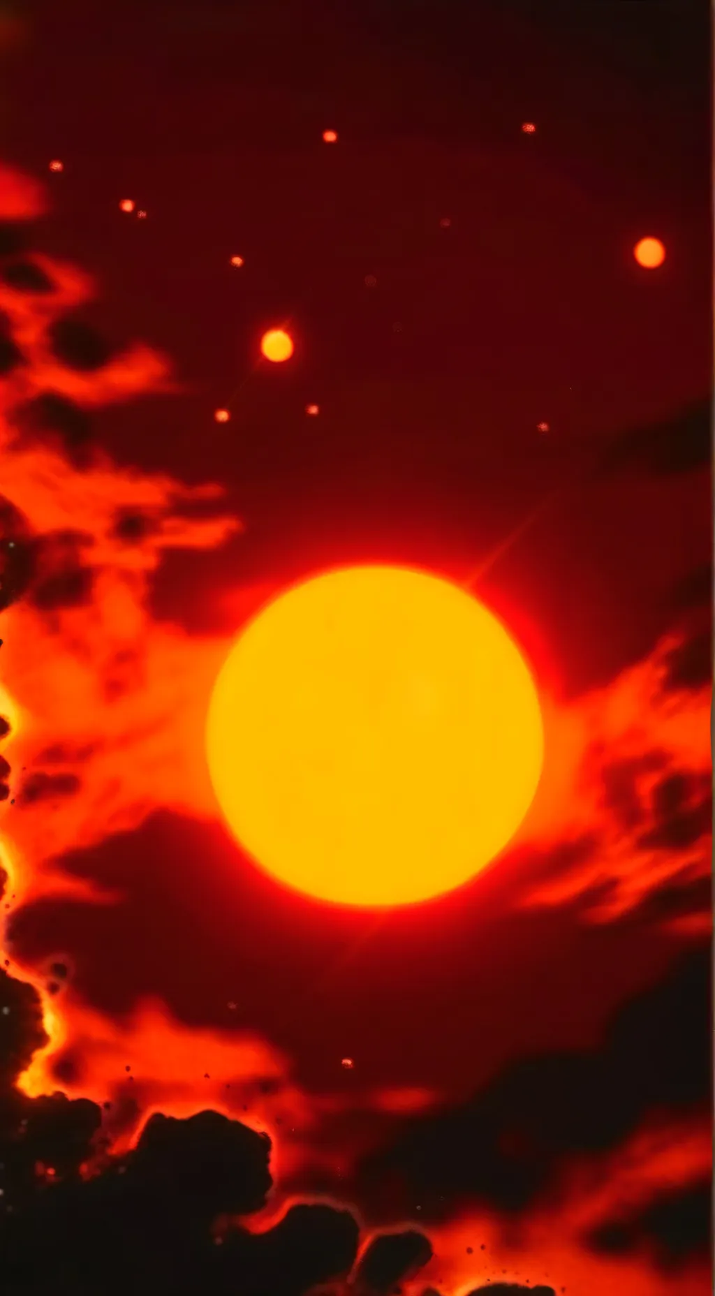 ai character: red sun  background