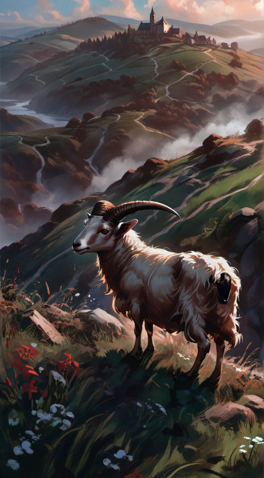 ai character: sad wooly  background