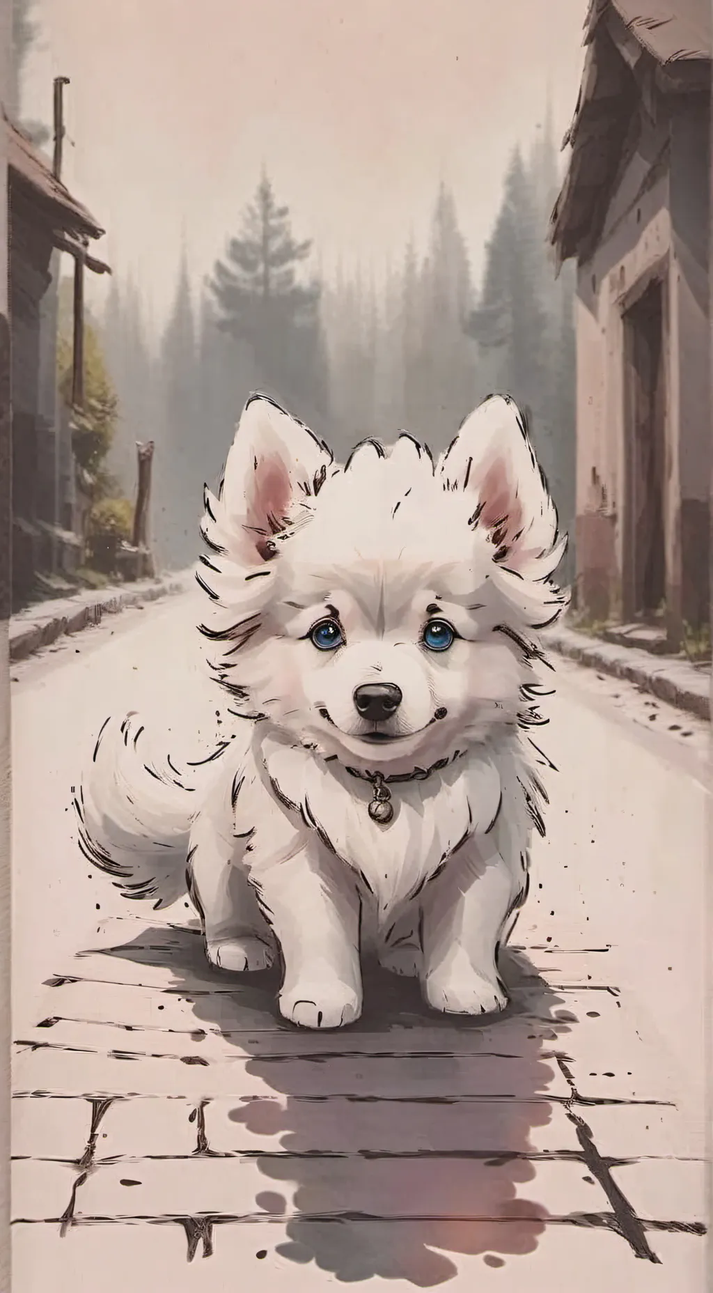 ai character: Fluffy background