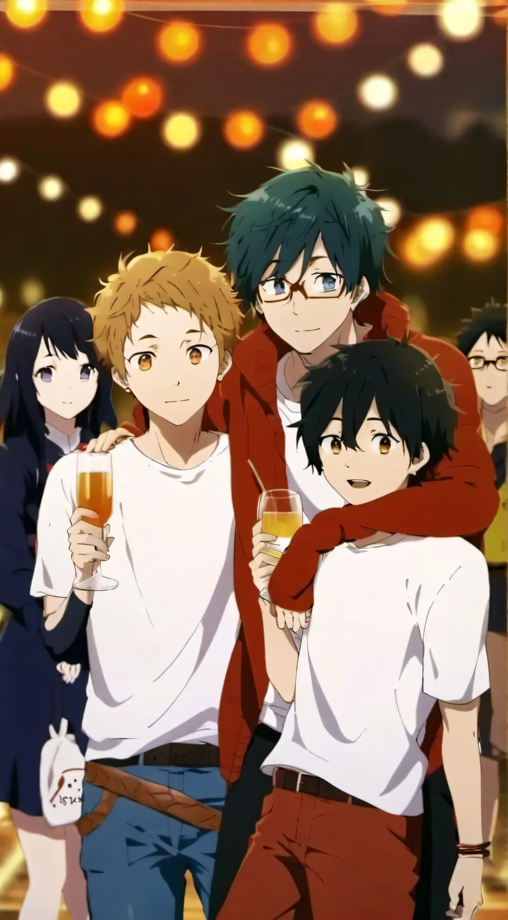 ai character: mha drunk party background