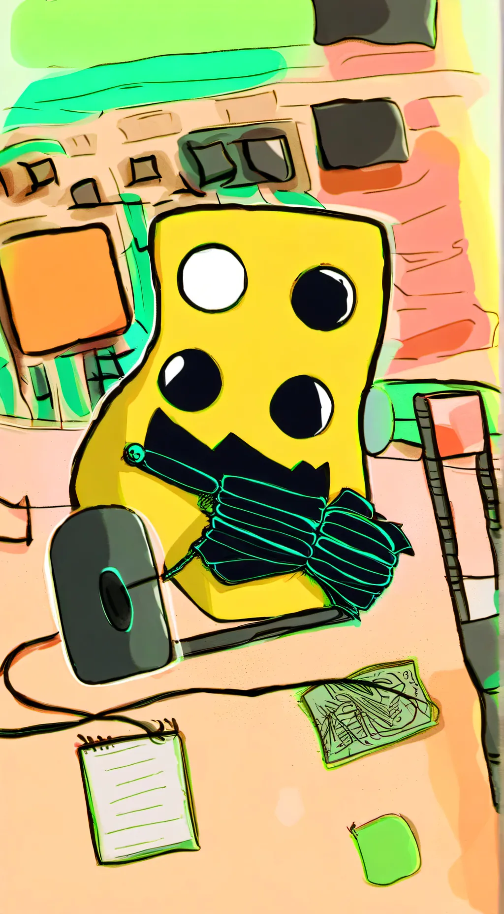 ai character: Shellvision!  background