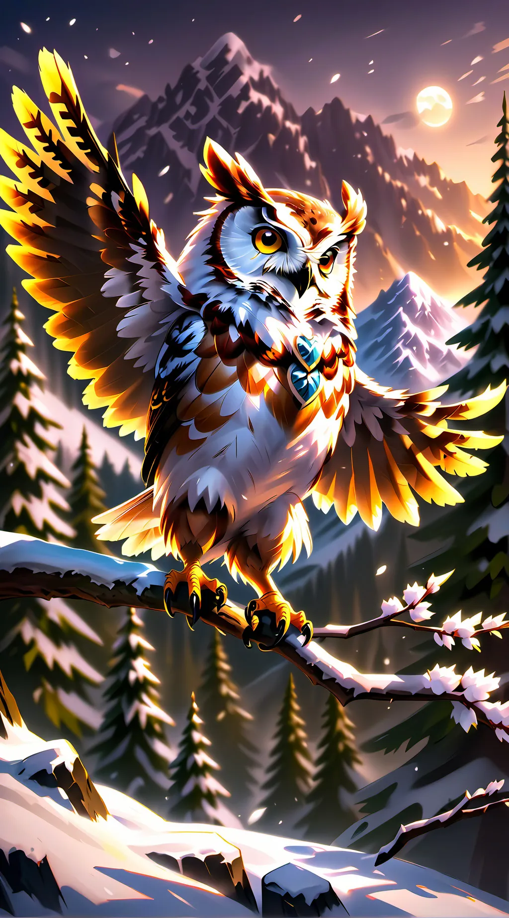 ai character: wise owl background