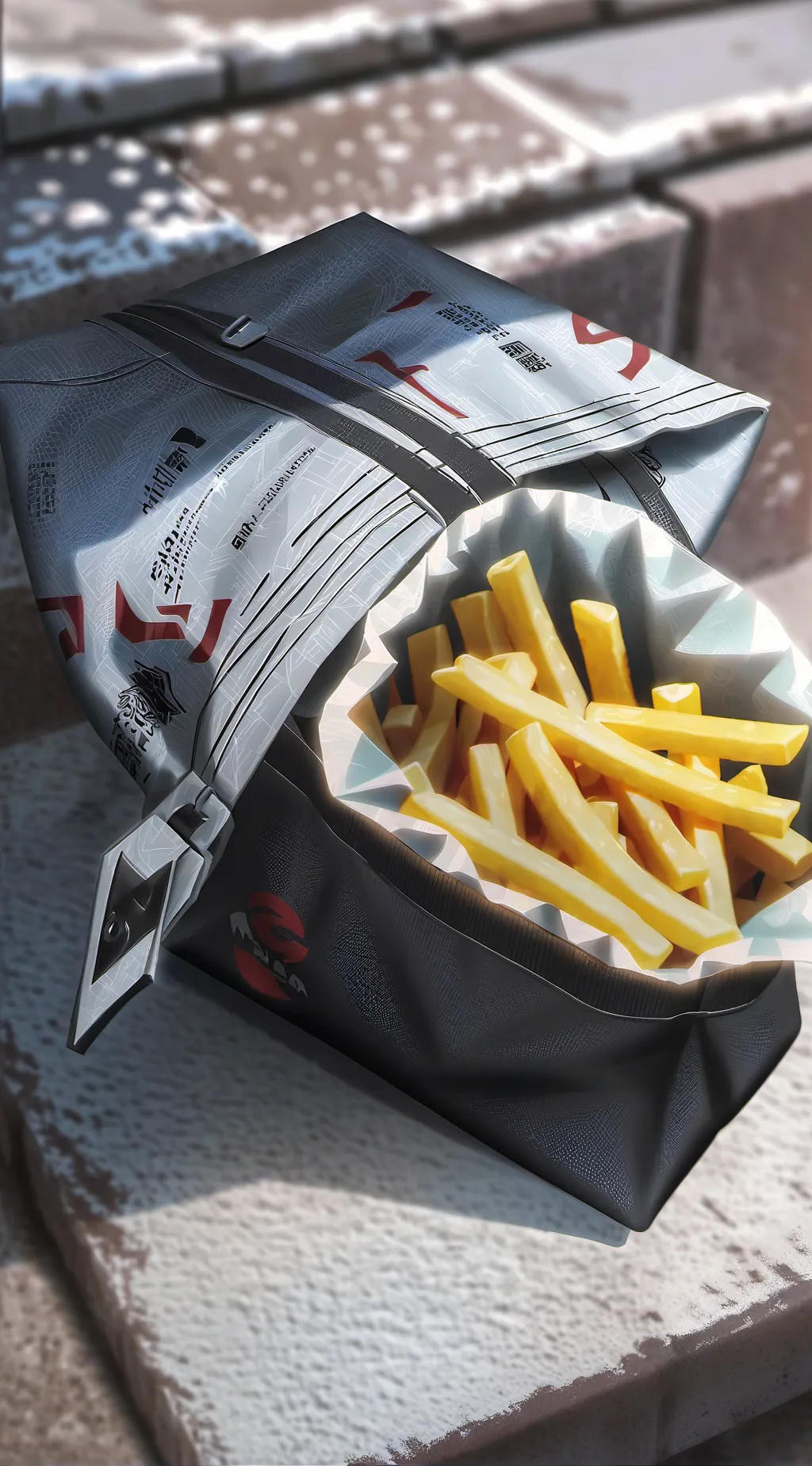 ai character: 🍟 🛄  background