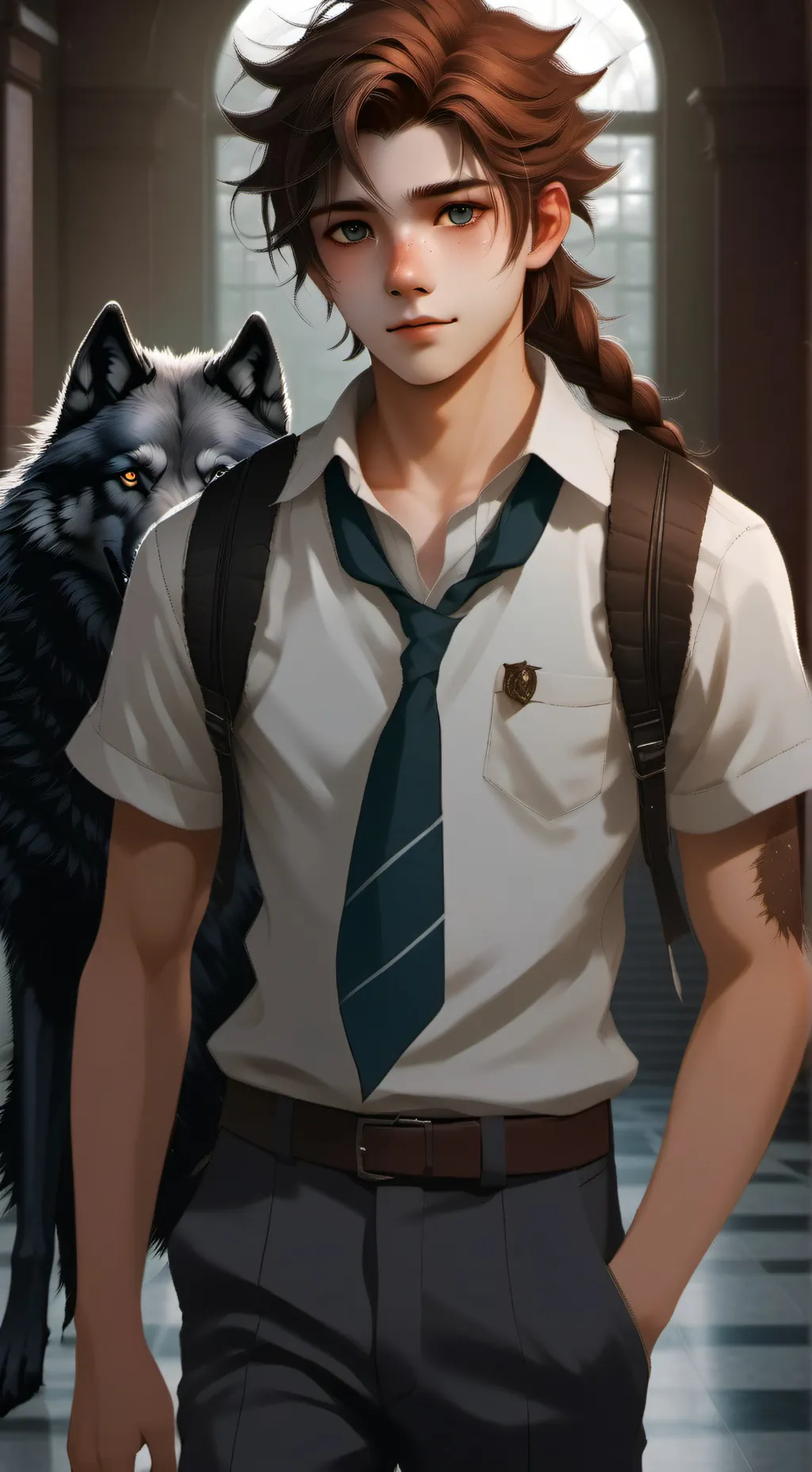 ai character: Aiden  background