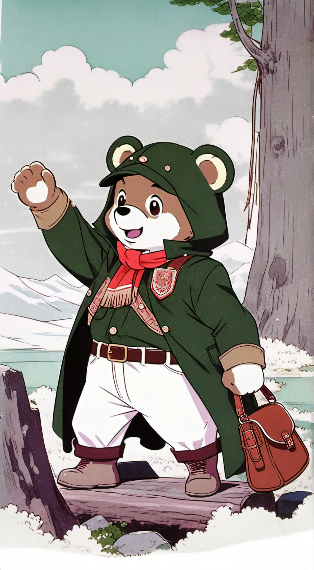 ai character: Super Bear  background