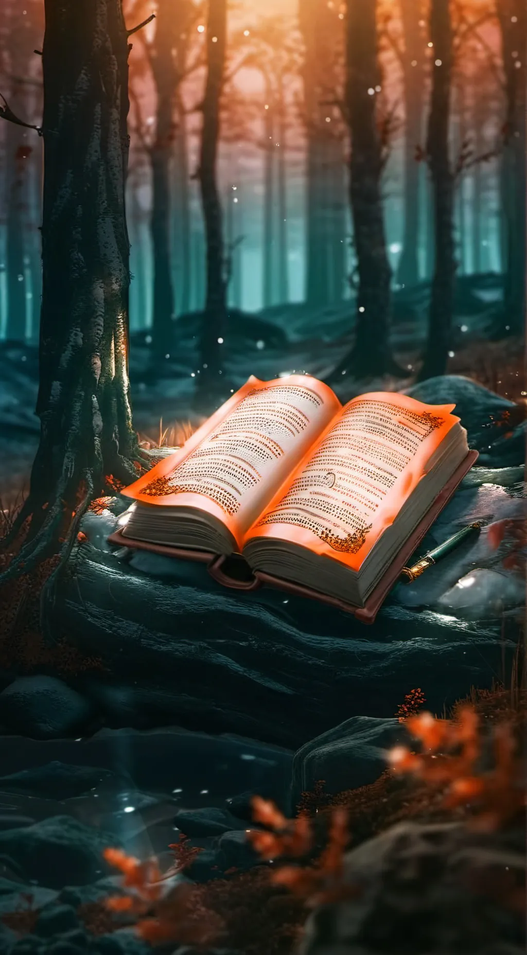 ai character: Magic Book background