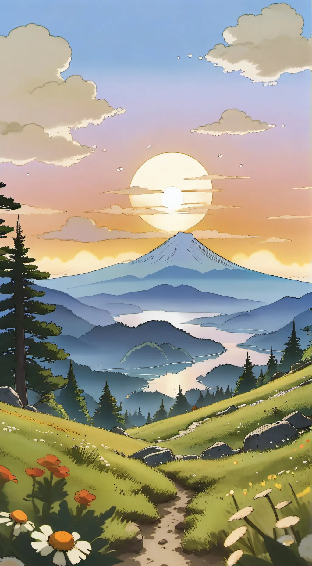 ai character: Jade Mountain (3-) background