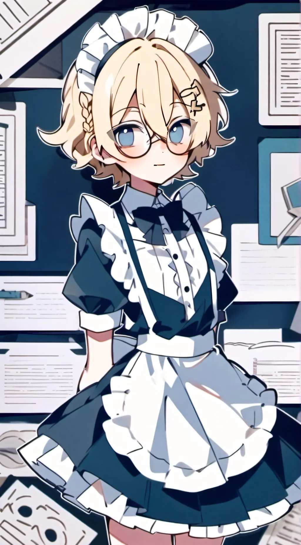 ai character: winter background