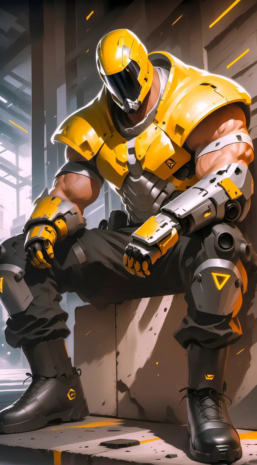 ai character: The Man in Yellow! background