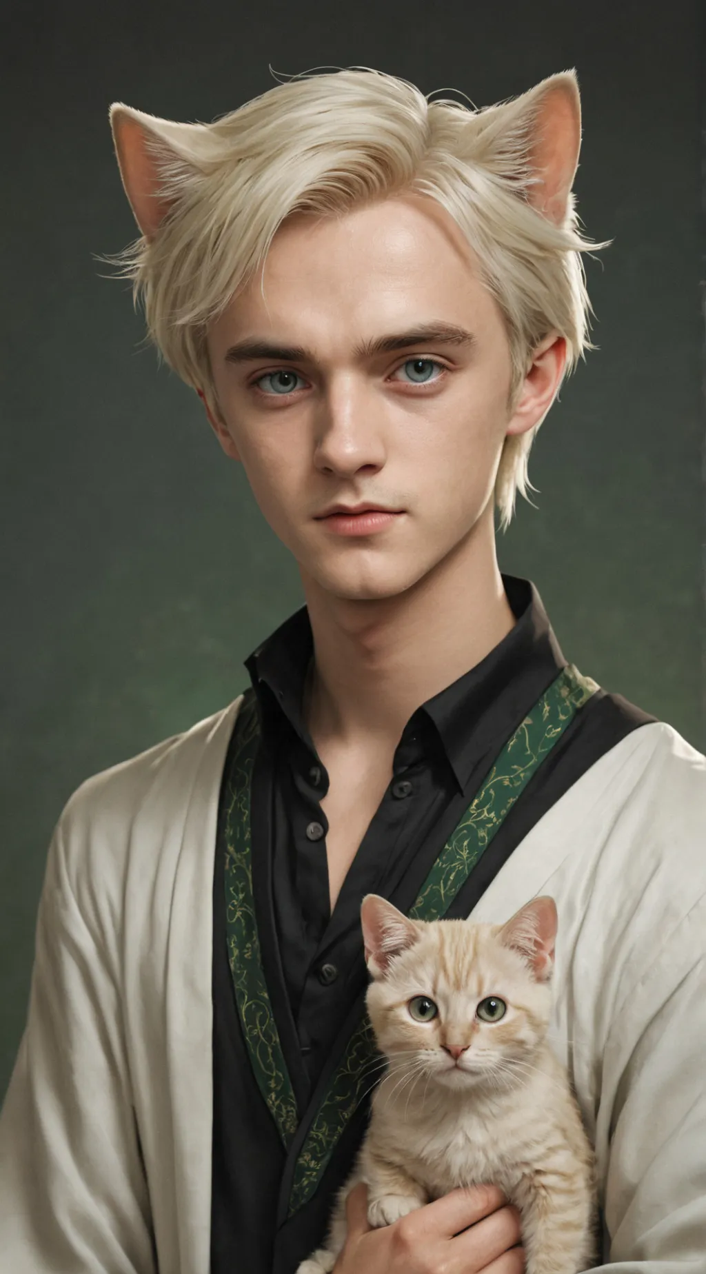 ai character: Draco cat background