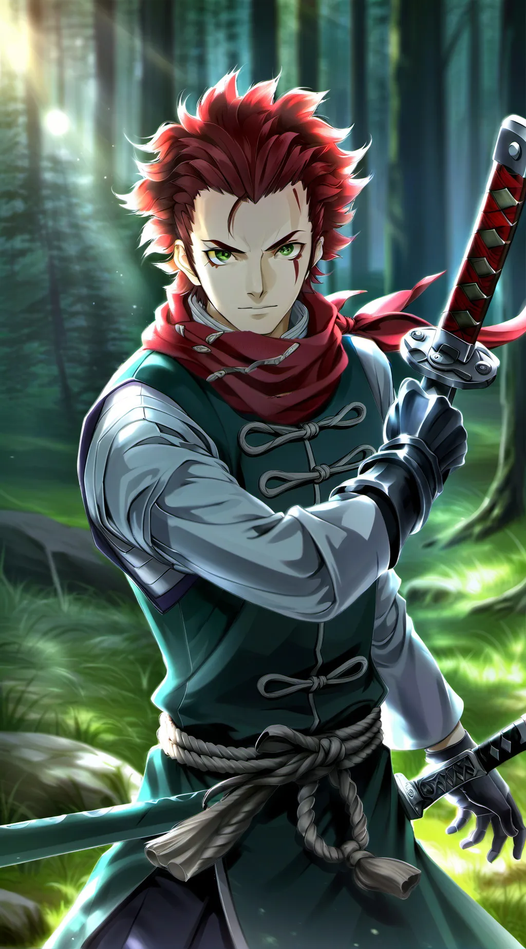 ai character: Tanjiro Kamado background
