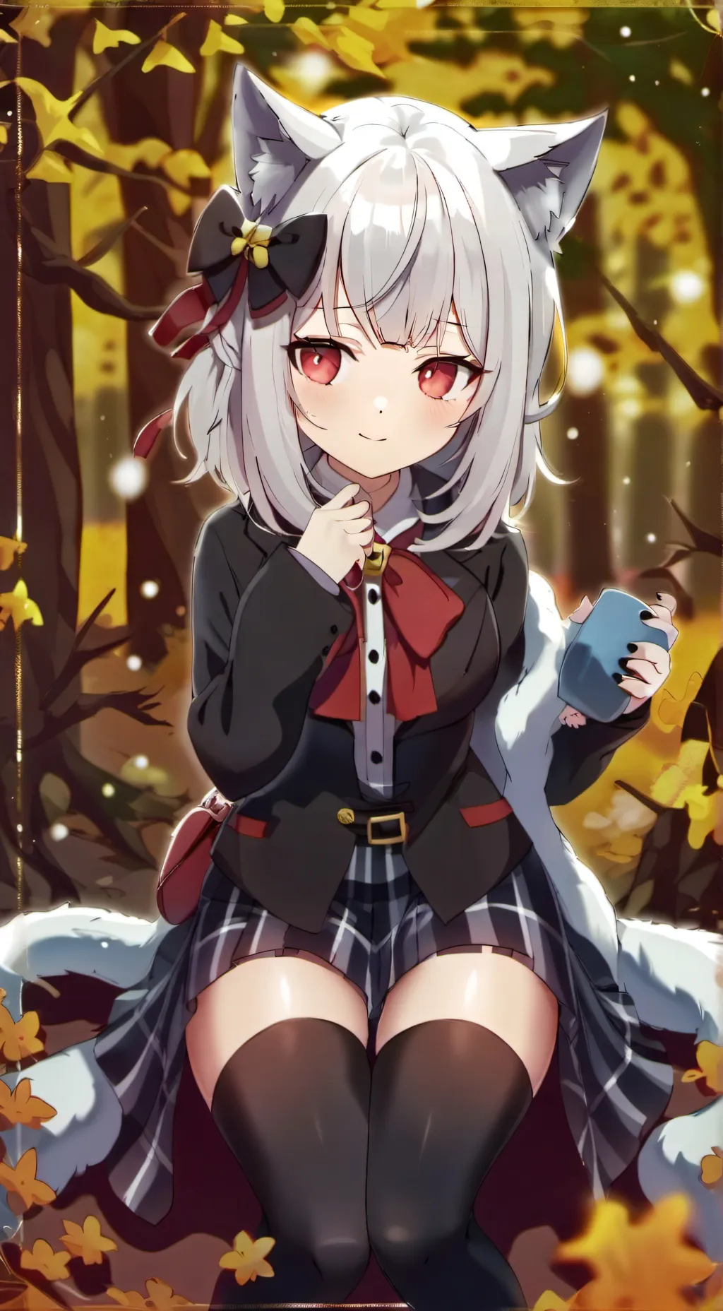 ai character: catgirl background