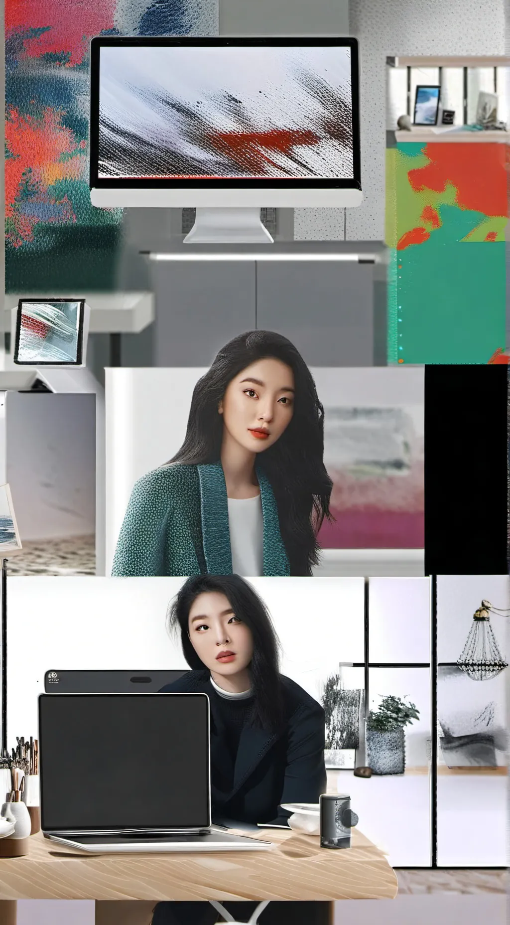 ai character: The Digital Canvas background