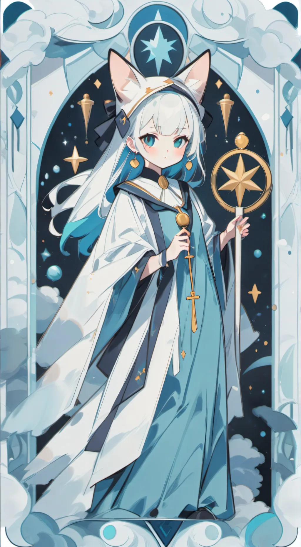 ai character: мяу background