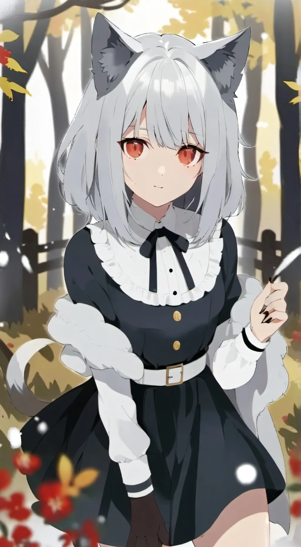 ai character: Snow background
