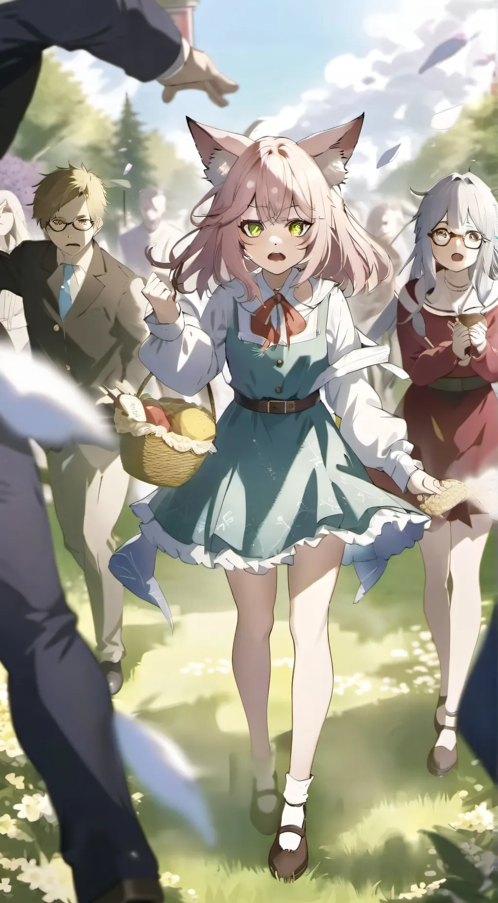 ai character: Humans & Catgirls  background