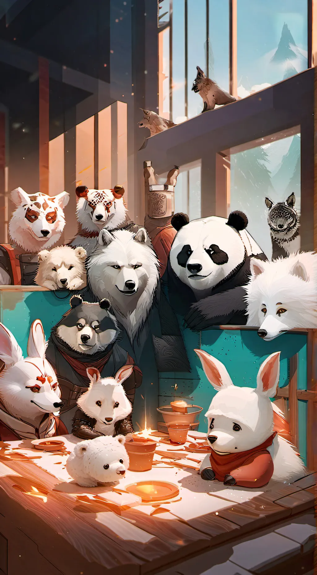 ai character: Alpha animals  background