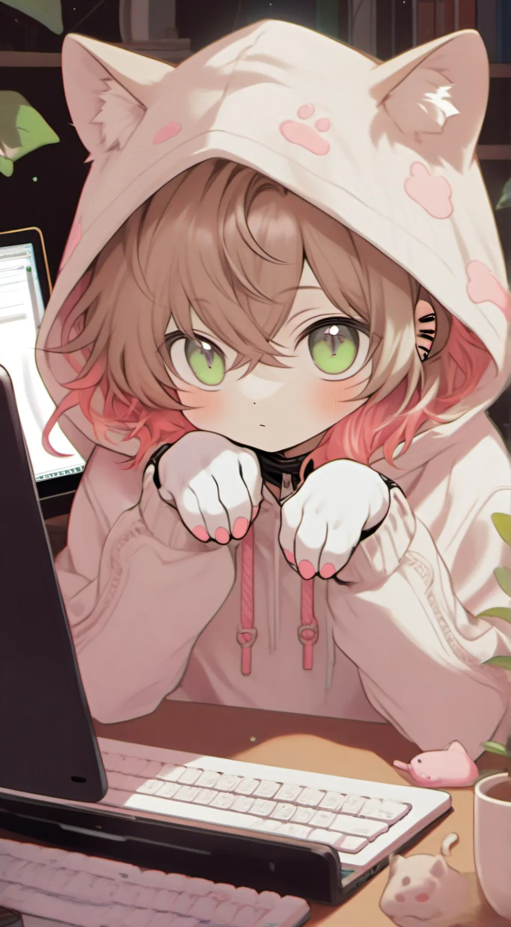 ai character: Pixel background