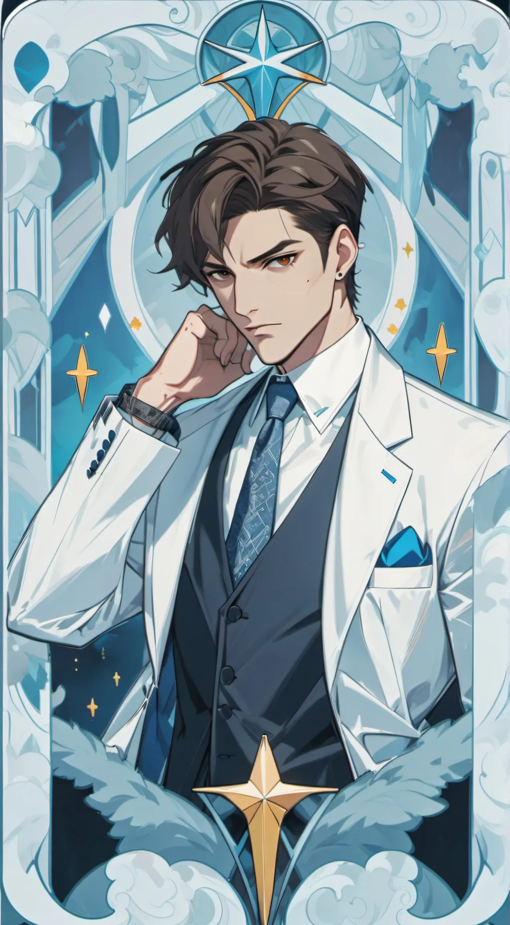 ai character: Almost to the top background
