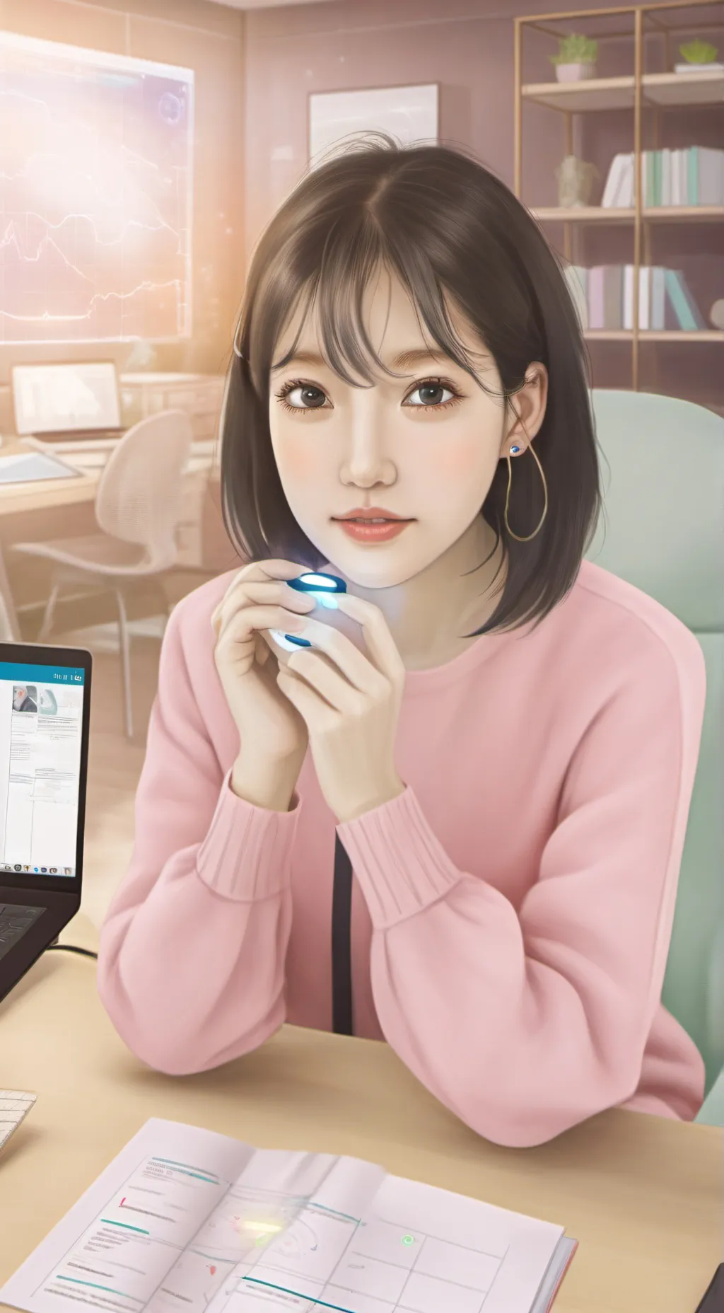ai character: Eva's Telehealth Tycoon background