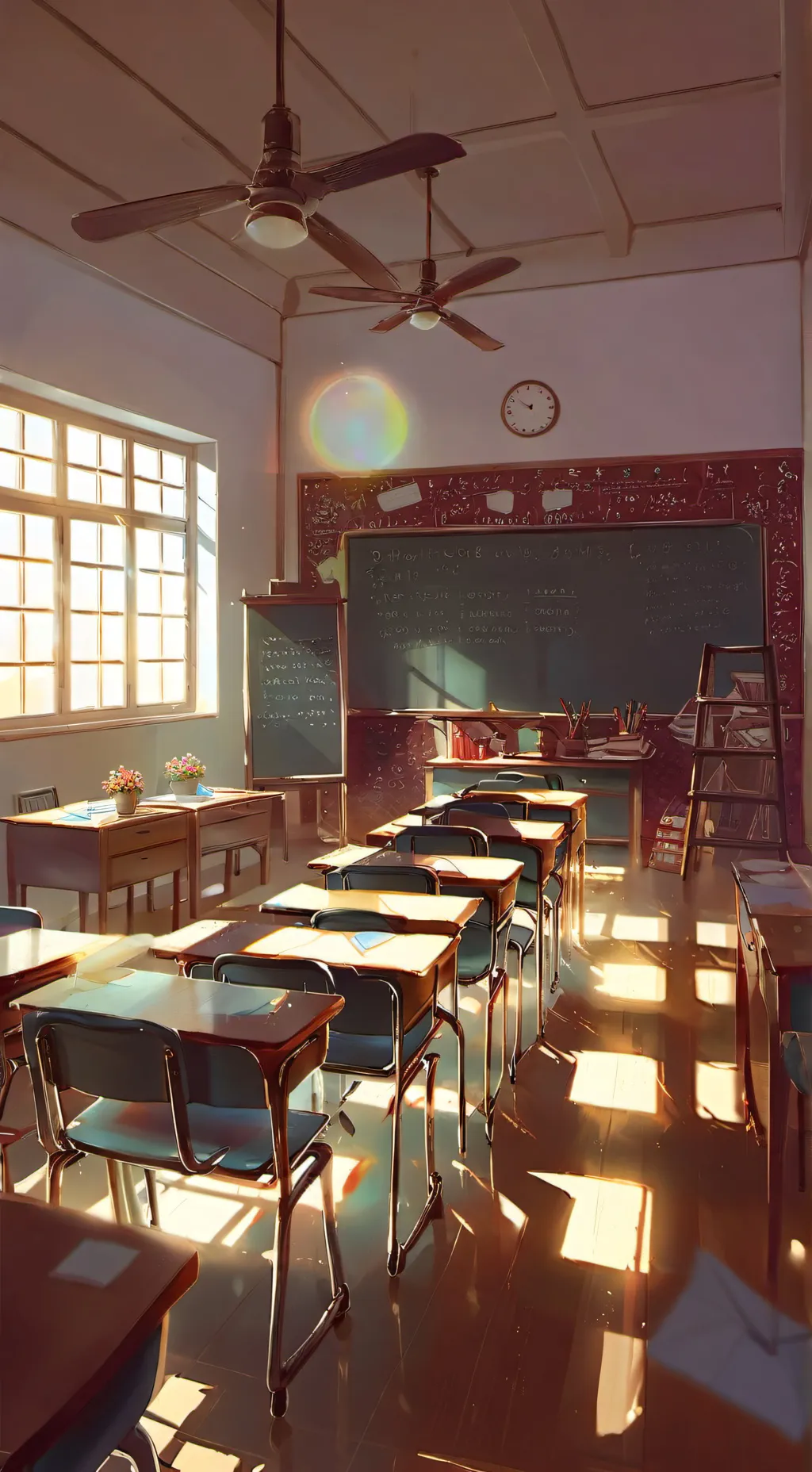 ai character: Class room  background