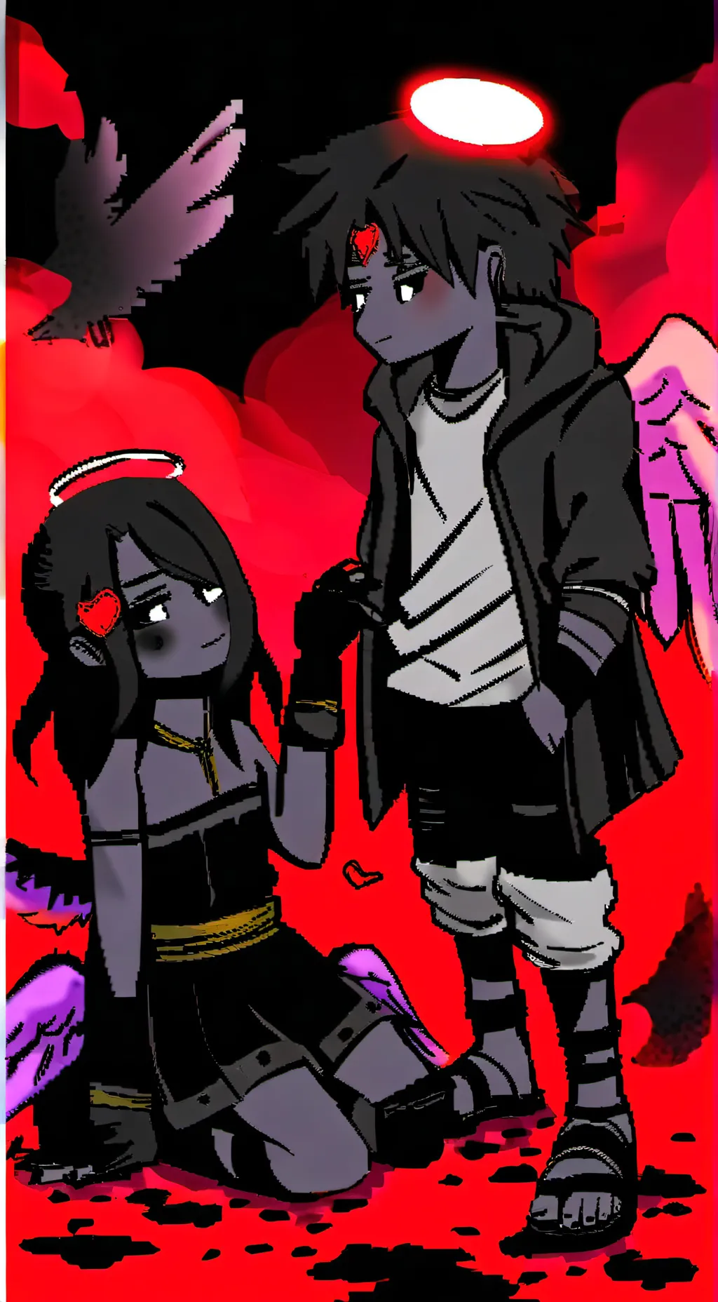 ai character: jake and eve  background