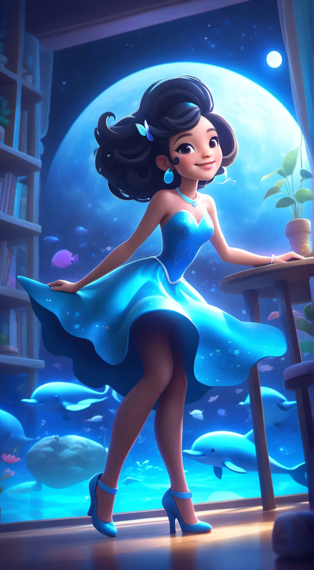 ai character: celesti background