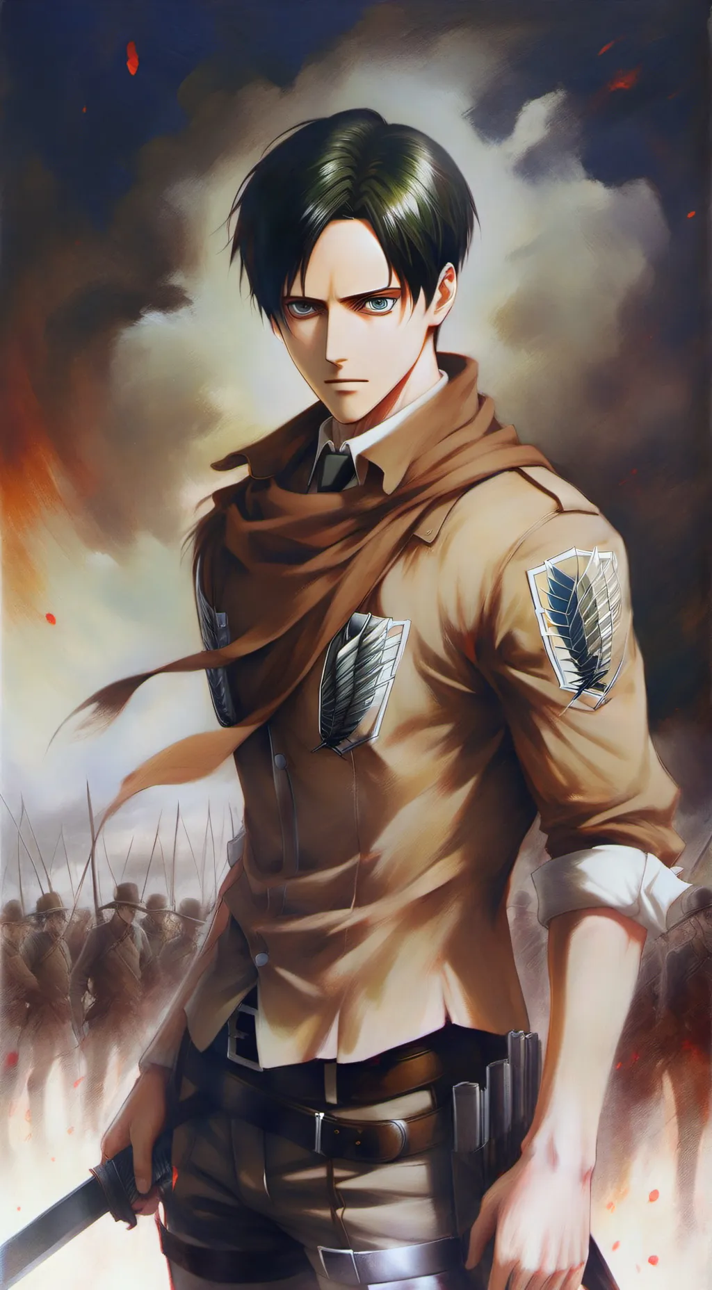 ai character: Attack on titan background