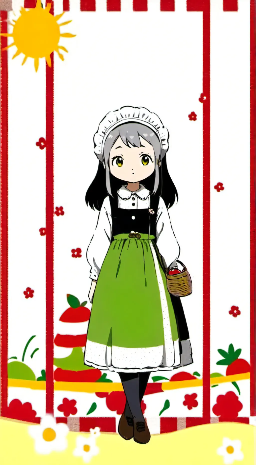 ai character: Mary white background