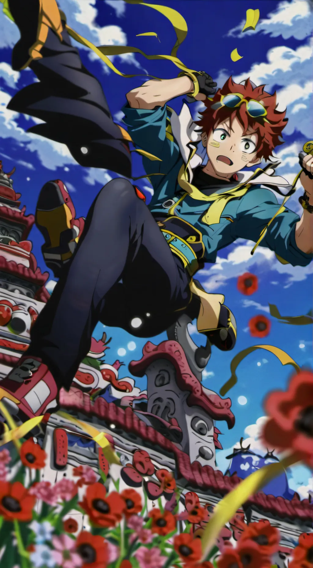 ai character: Mha villain fight! background